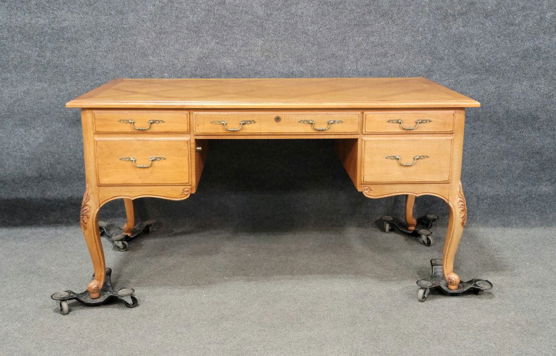 Ethan Allen Desk: 30"H, 59"W, 29"D