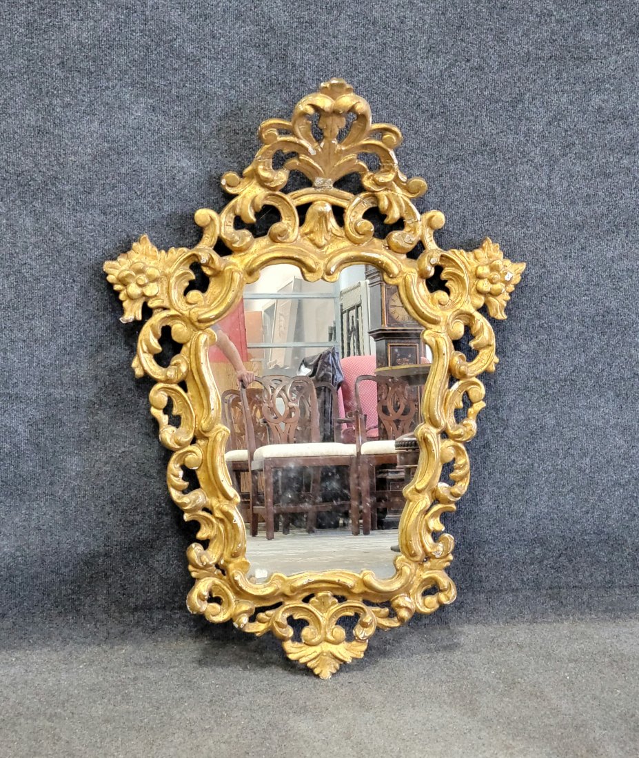 Antique Italian Mirror: 40"H, 28.50"W