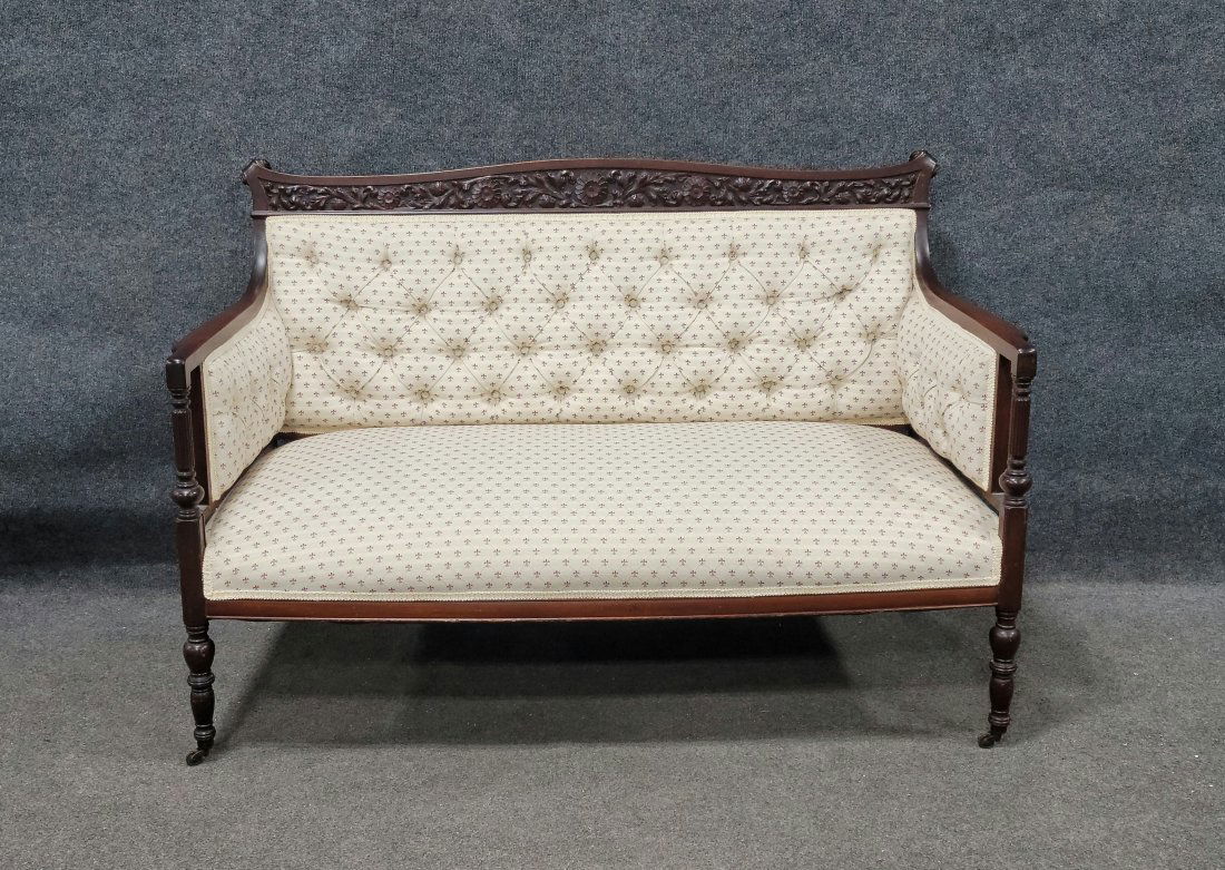 Carved Victorian Settee (1 of 5)
