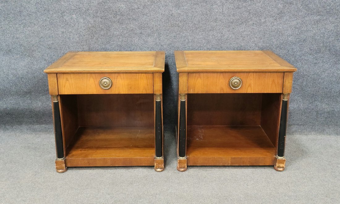 Pair Of Baker Nightstands: 23"H, 24"W, 19"D