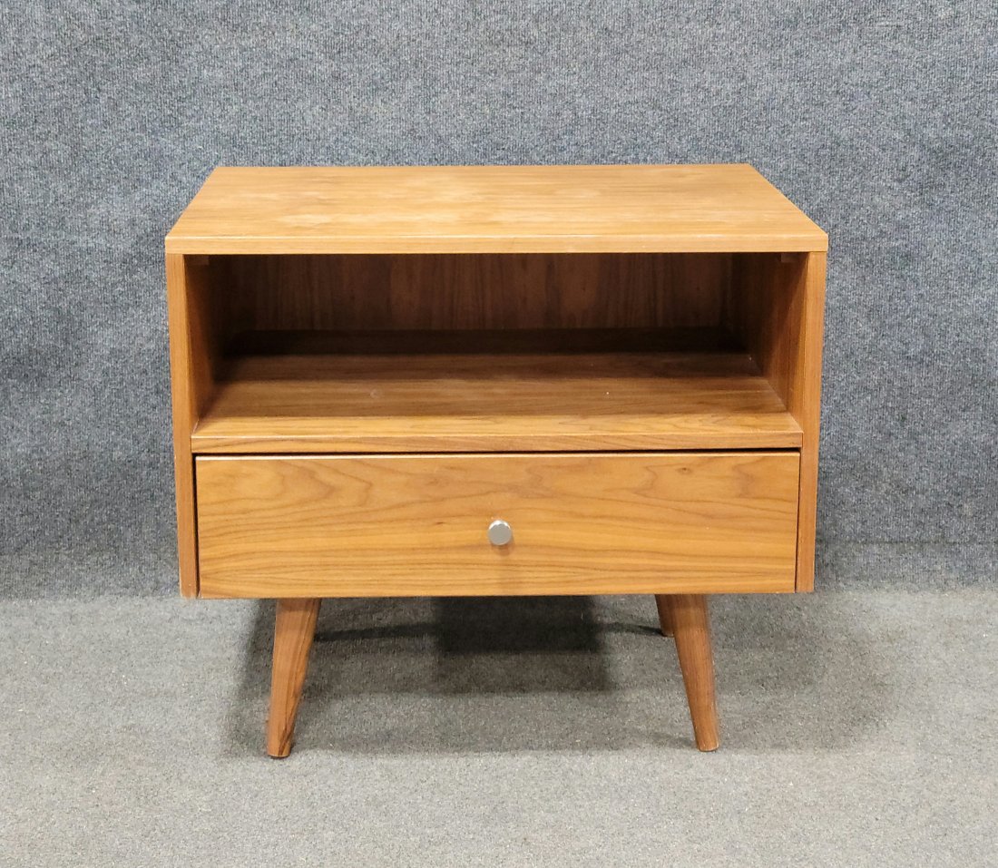 Mid Century Nightstand: 23.25"H, 26"W, 18"D