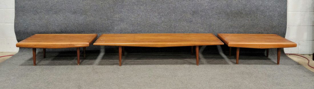 3 Piece Mid Century Slat Table Set (1 of 4)