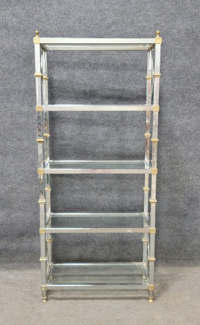 Jansen Style Open Etegere: 71.50"H, 31"W, 15.50"D