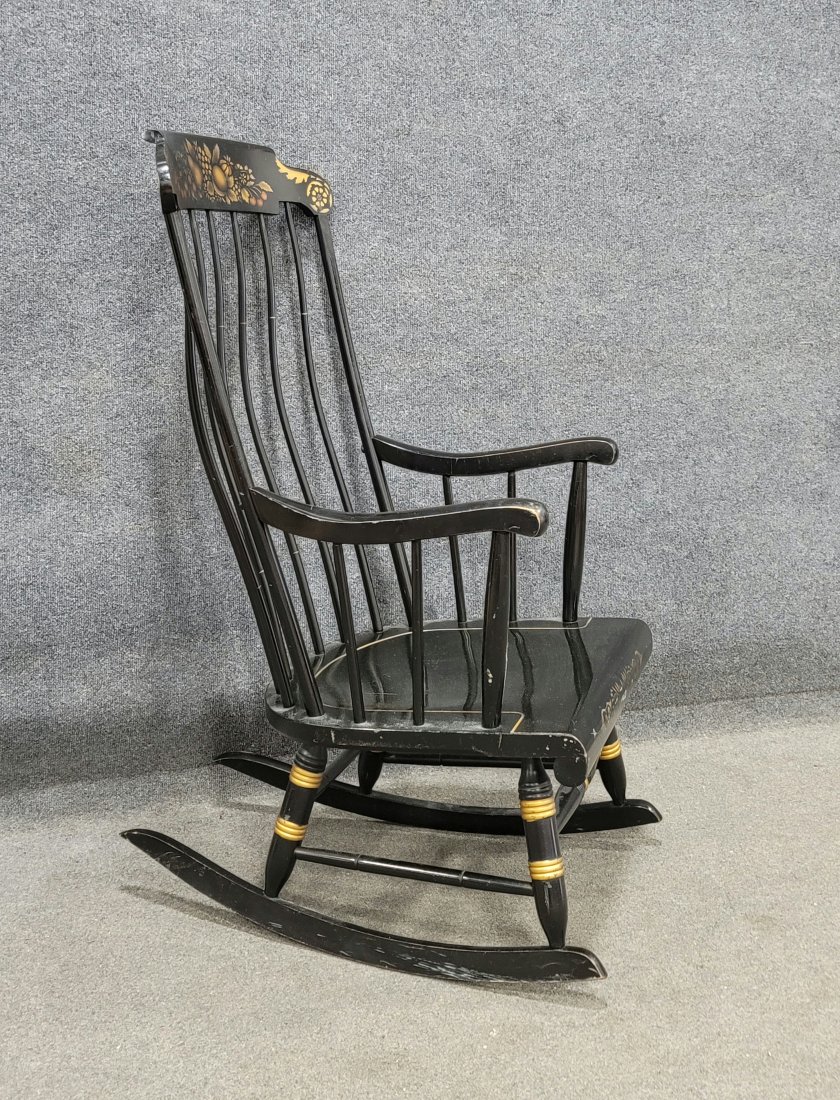 Hitchcock Style Rocking Chair: 43.75"H, 22.50"W, 29"D
