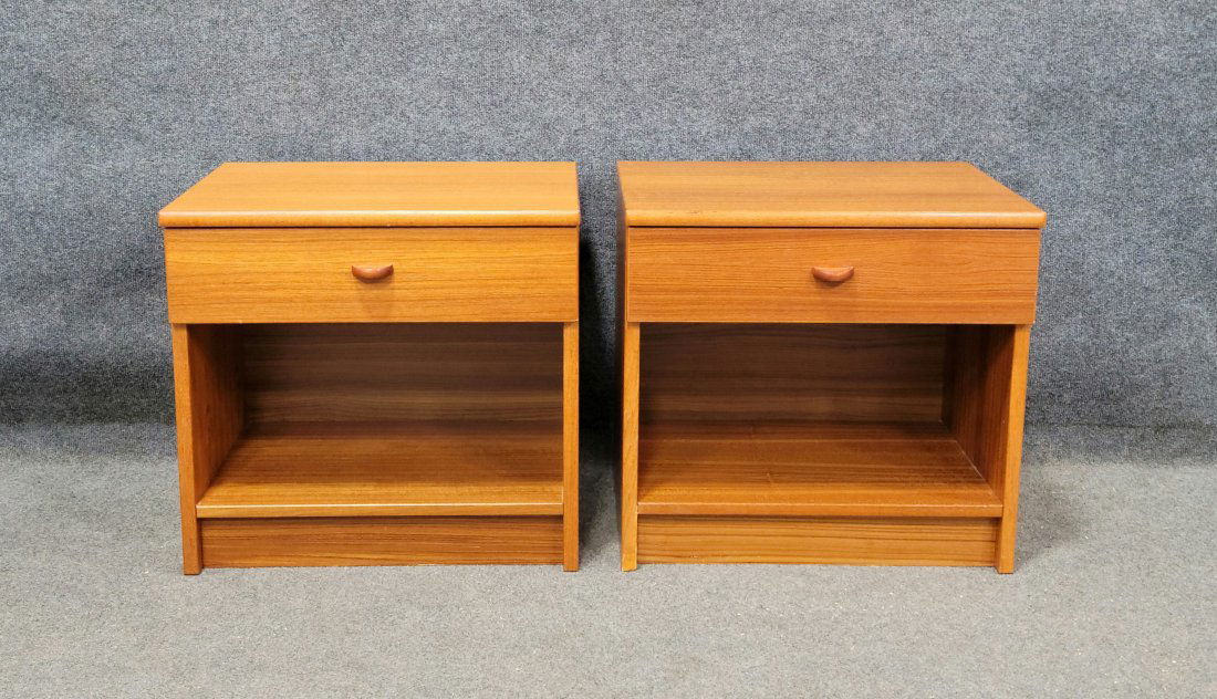 Pair Of Graebel Made In Denmark Mid Century Teak Nightstands (1 of 8)