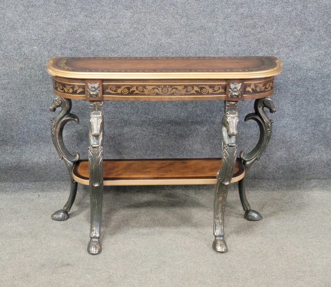 Regency Console: 31"H, 42"W, 14.50"D