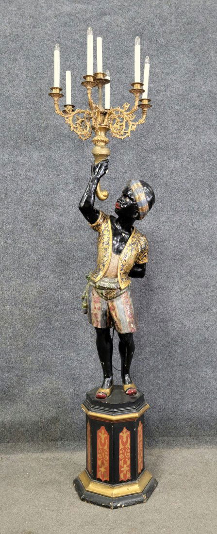 Large Life Size Nubian Figure With Candelabra (1 of 6)