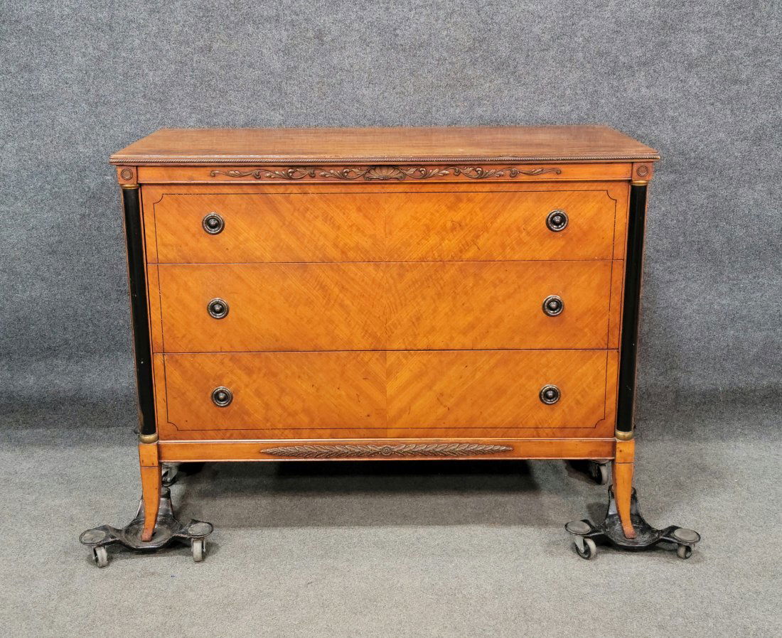 John Stuart Satinwood Dresser: 36"H, 46"W, 20"D