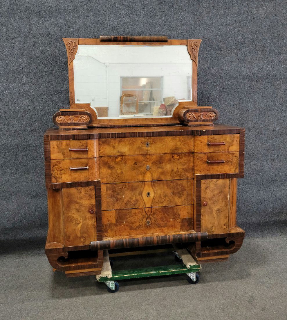 English Burl Walnut Sideboard (1 of 5)