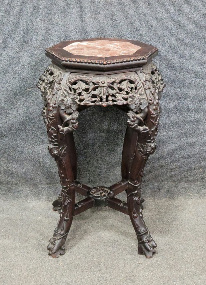 Antique Chinese Table: 24"H, 12"W, 12"D