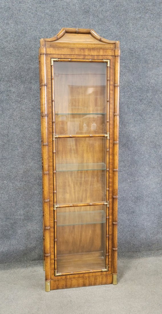 Weinmam Faux Bamboo Curio Cabinet: 80"H, 23"W, 15"D