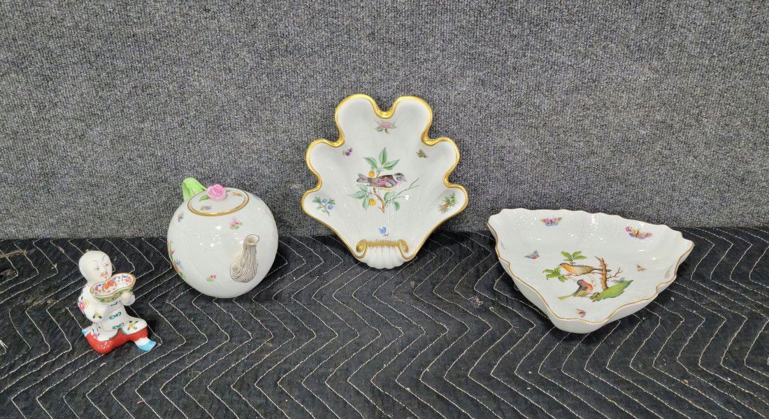 4 Pieces Of Antique Herend Porcelain (1 of 7)