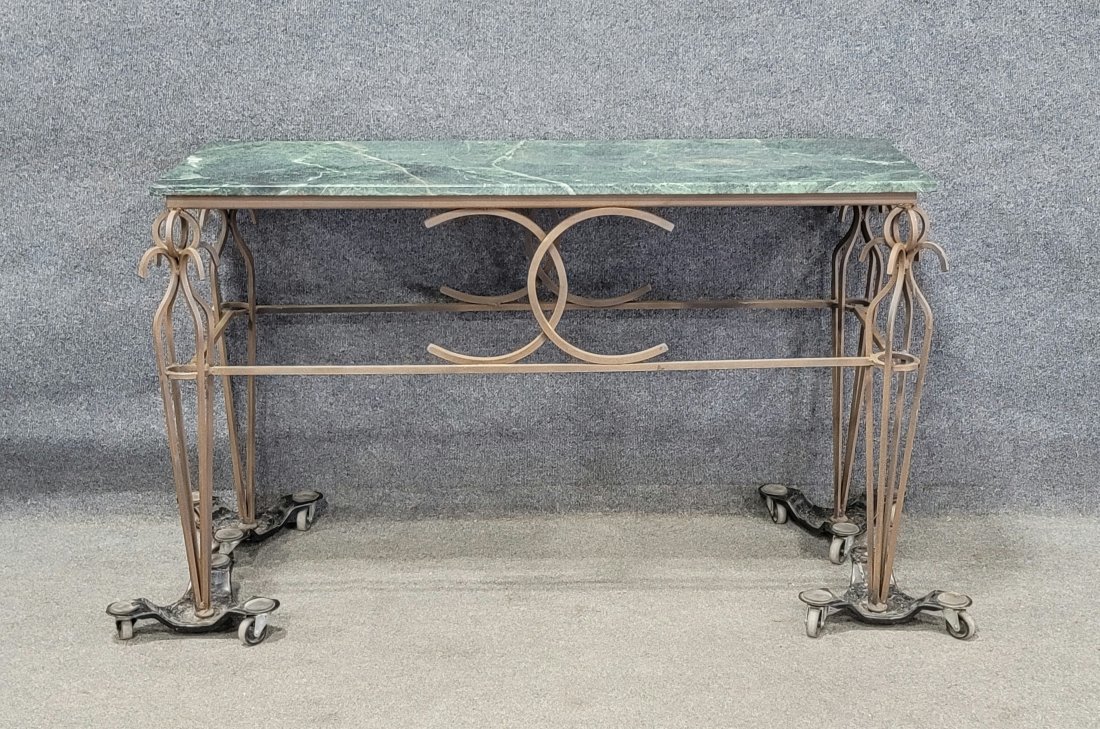Marble Top Console: 31"H, 52"W, 23"D