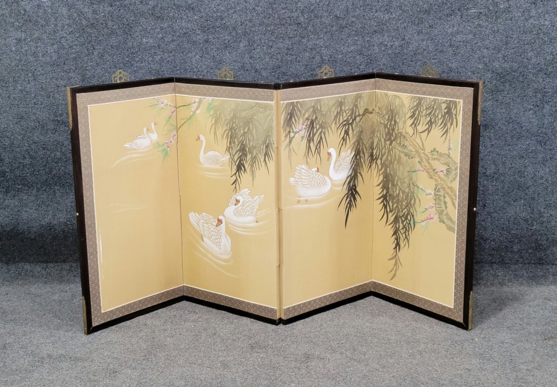 Chinese Screen: 25.50"H, Each Panel - 12"W