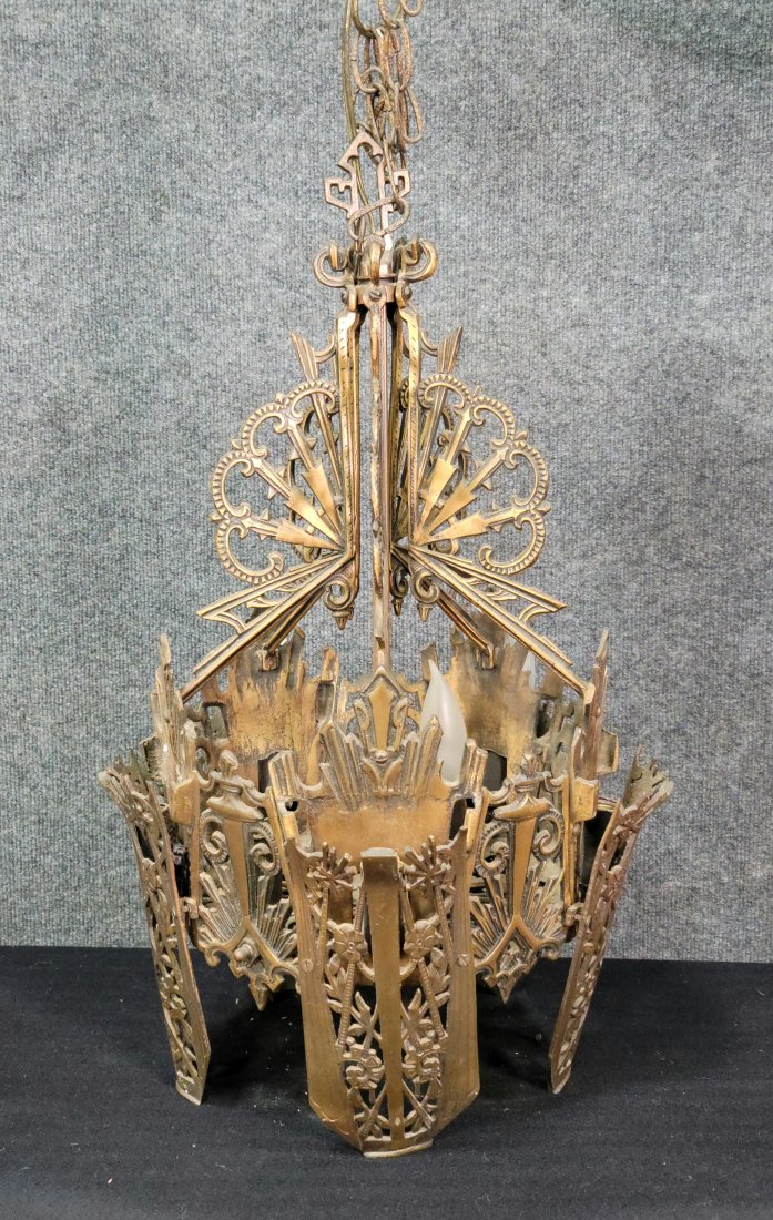 Ruhlman Deco Style Chandelier: 23.50"H, 14"W, 14"D
