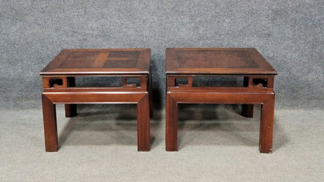 Pair Of Custom Asian Style End Tables (1 of 4)