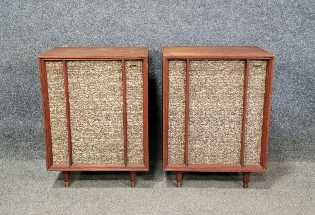 Pair Of Mid Century Wharfedale Speakers (1 of 4)