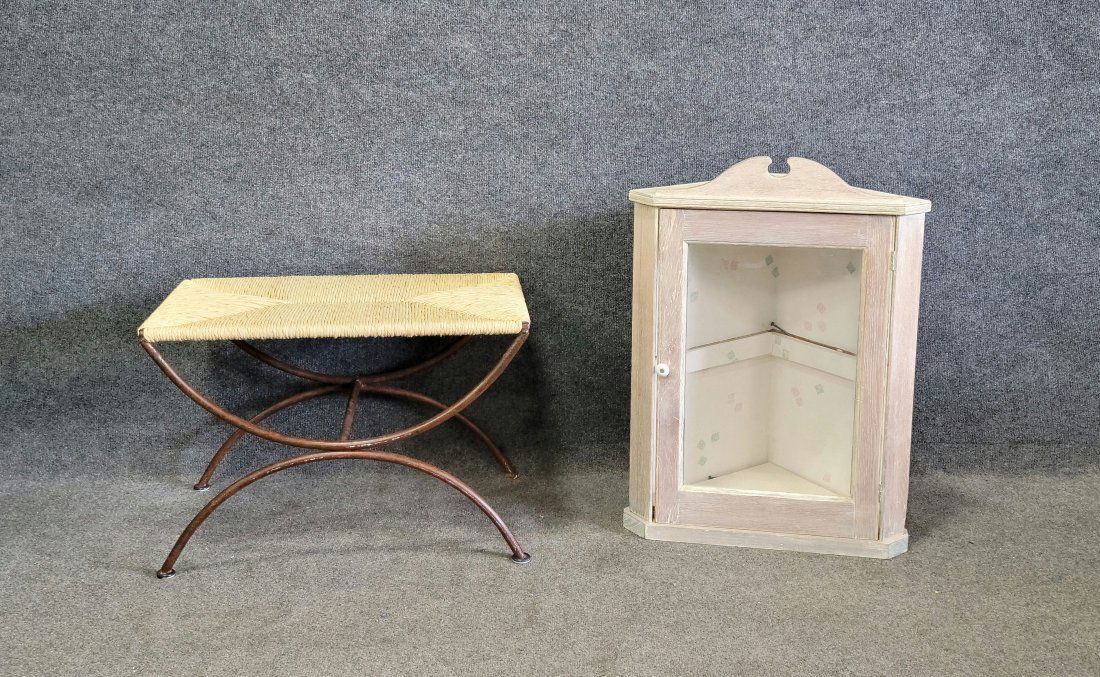 Bench And Antique Corner Shelf (1 of 2)