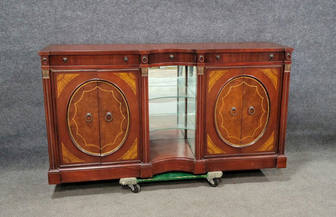 Antique Inlaid Credenza (1 of 9)