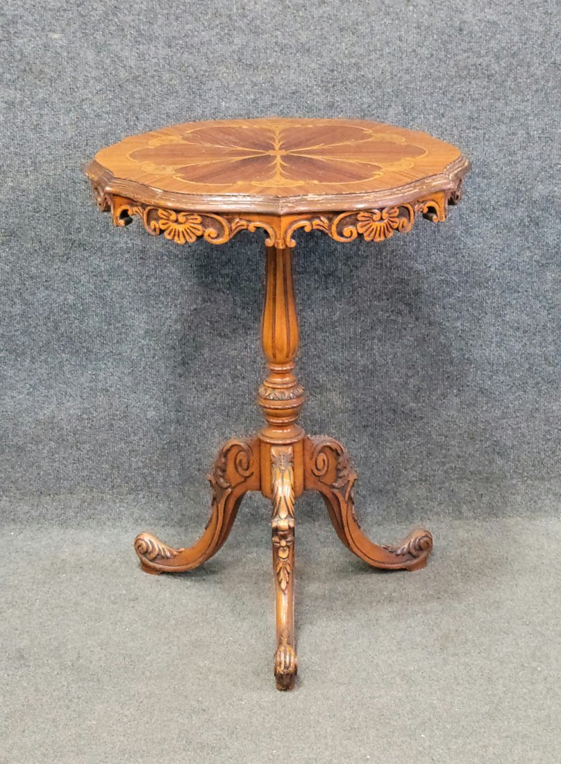 Inlaid French Table: -
