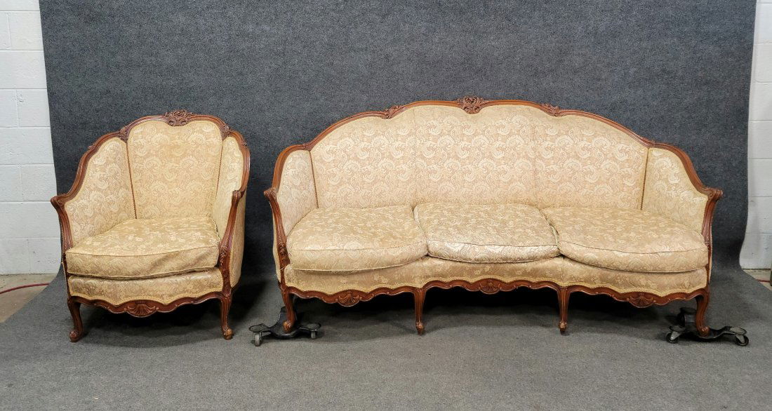 Two Piece French Sofa Set (1 of 3)