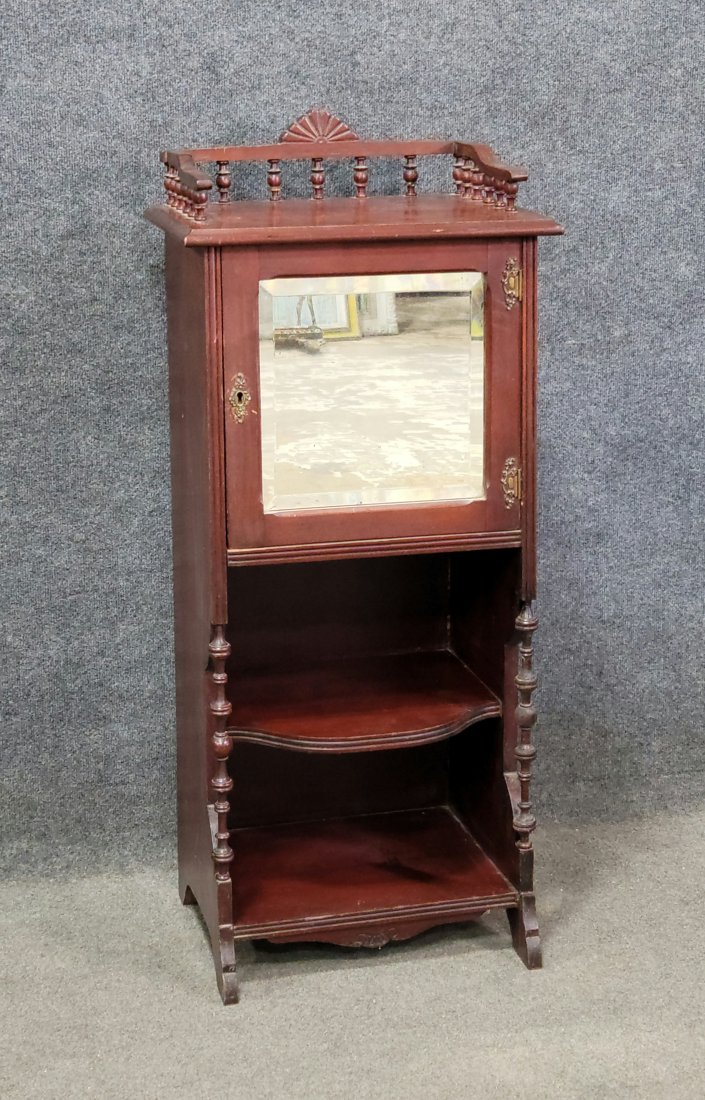 Victorian Music Cabinet: 44"H, 19"W, 14.75"D