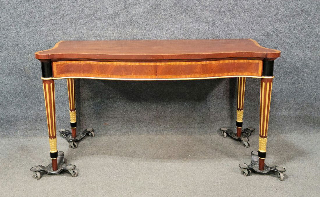 Banded Regency Style Console Attributed To Theodore Alexander (1 of 7)