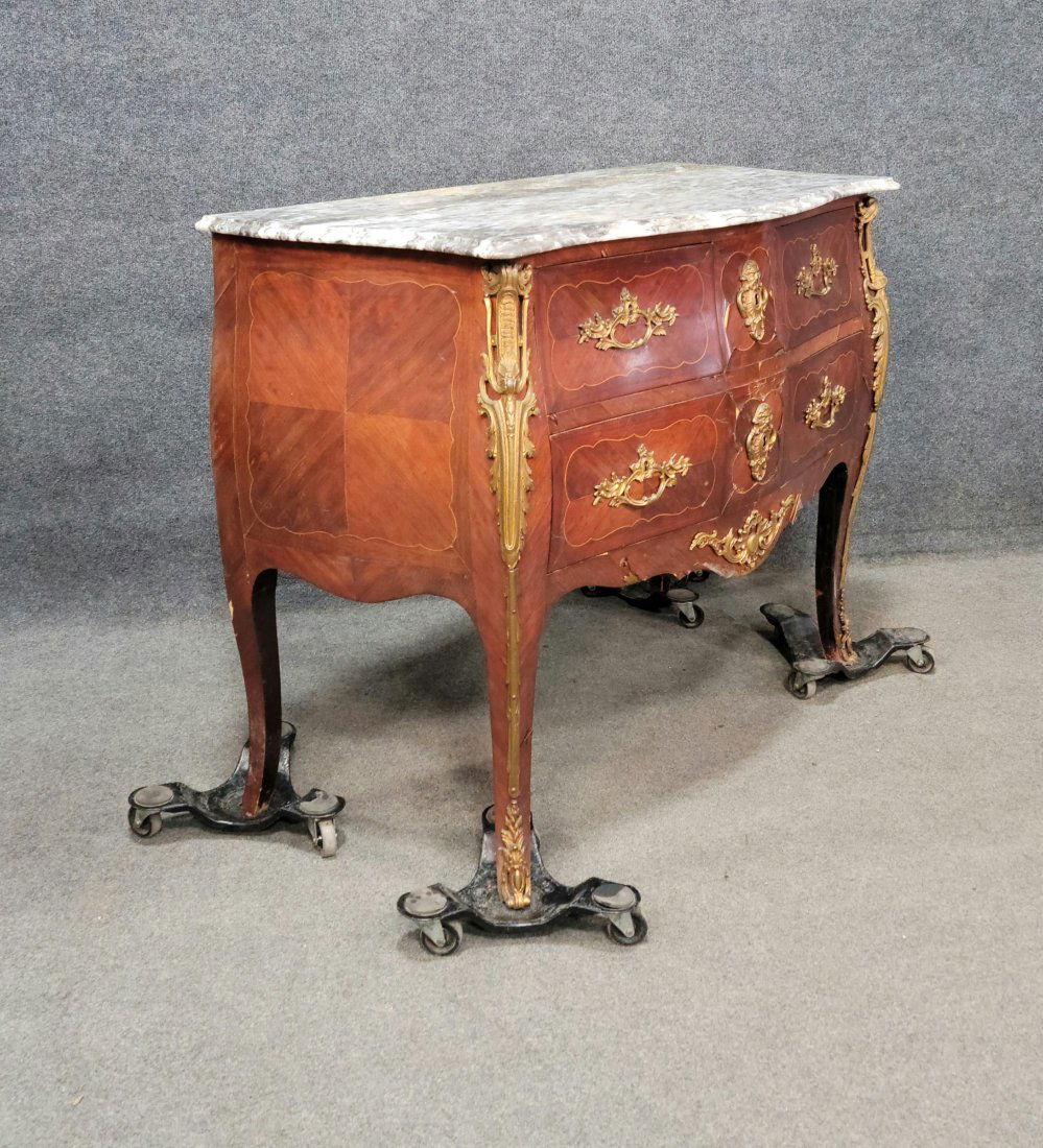 Marble Top Antique Bronze Mounted Commode (1 of 3)