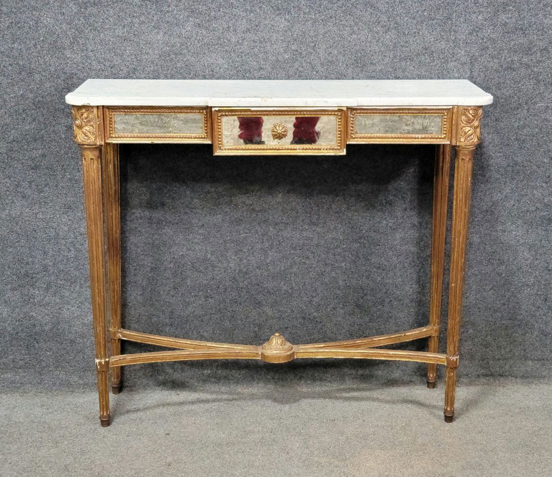 Antique Gilt Marble Top Console (1 of 5)