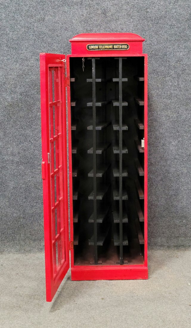 London Telephone Booth: 41.50"H, 13.25"W, 14.75"D