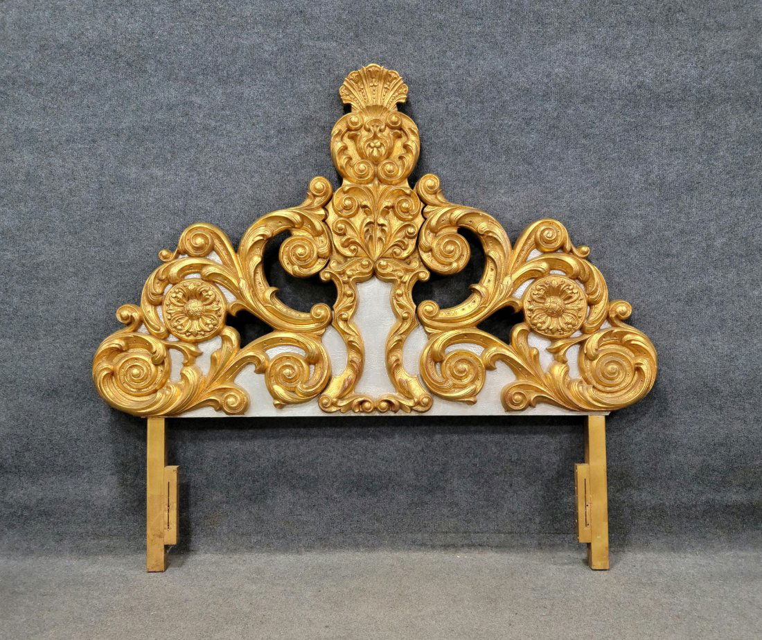 Carved King Size Headboard: 66"H, 74"W, 5"D