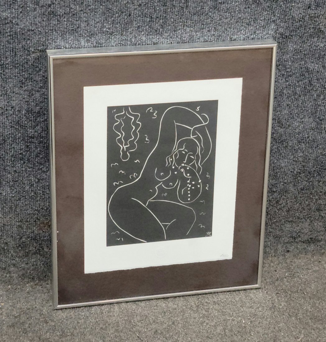 Lithograph Nude With Bracelet By Matisse, From Louvre Museum Shop: 17.50"H, 14"W
