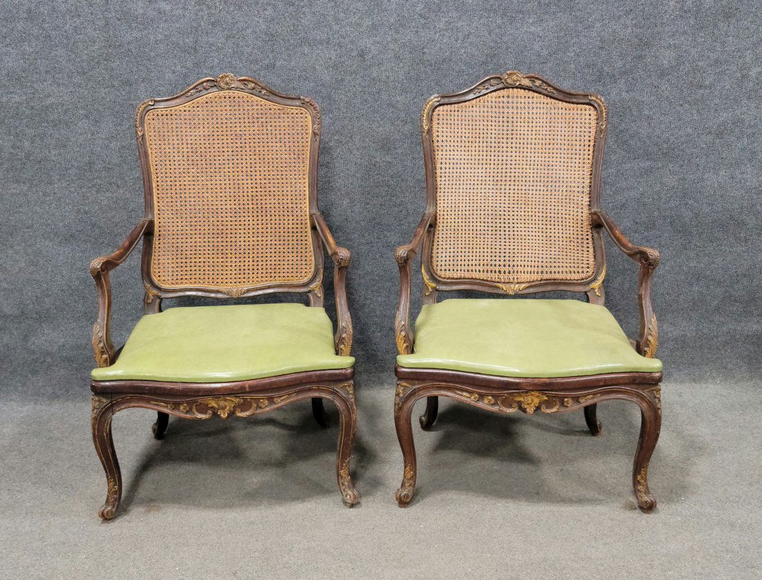 Pair Of Caneback French Arm Chairs (1 of 5)
