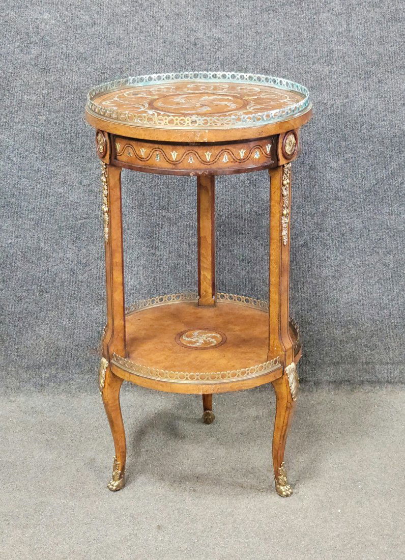 Theodore Alexander Inlaid 2 Tier End Table (1 of 5)