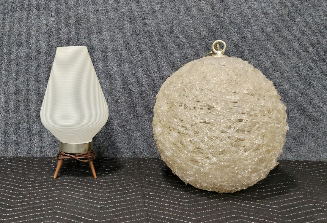 Modern Chandelier And Modern Lamp: Chandelier - 16.50"H, 13"Diameter | Lamp - 14.50"H, 7"Diameter