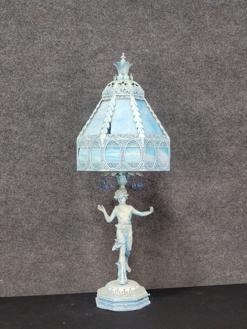 Venetian Style Lamp: With Shade - 44"H, 16"Diameter