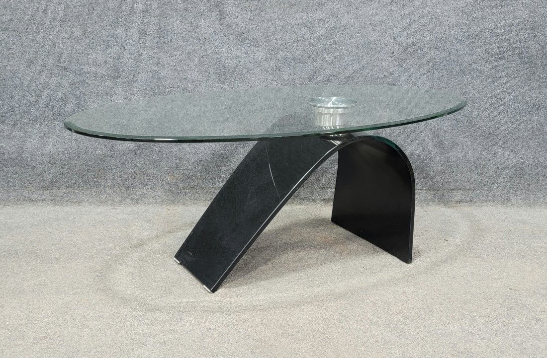Modern Glass Top Italian Style Coffee Table (1 of 4)