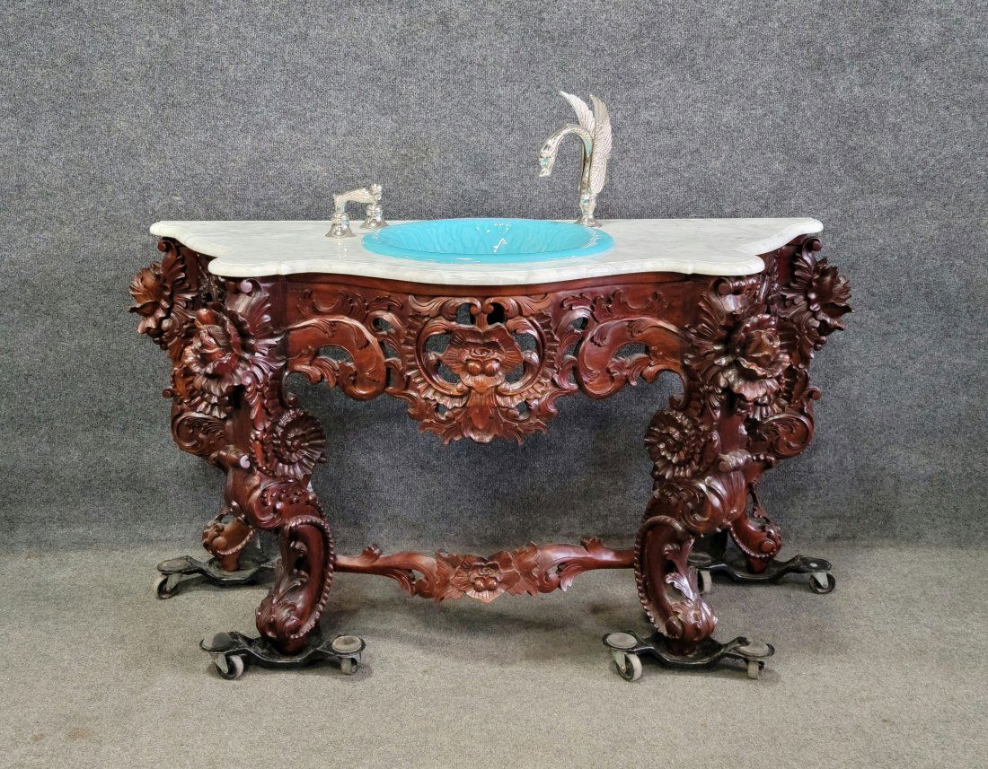 Carved Marble Top Sink (1 of 5)