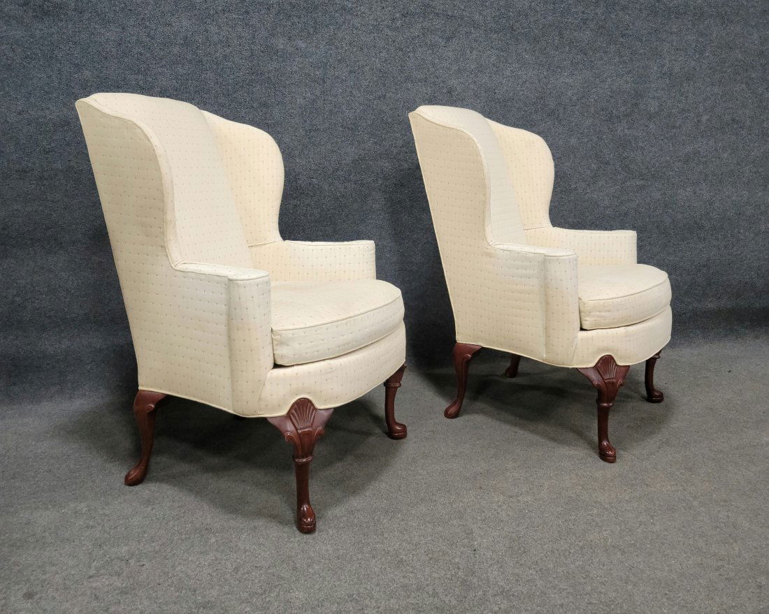Pair Of Hickory Wing Chairs (1 of 6)