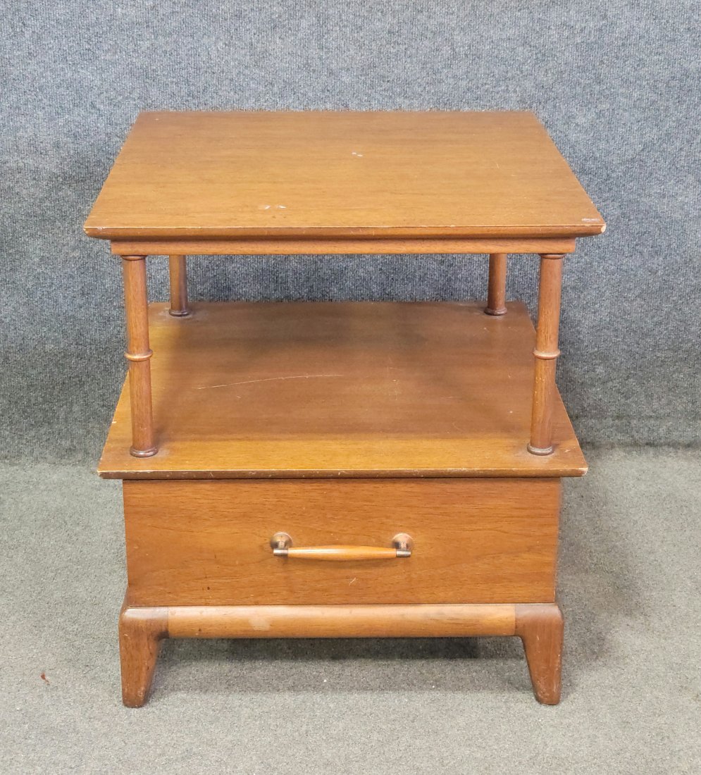 Chinese Chippendale Nightstand: 23"H, 21"W, 21"D