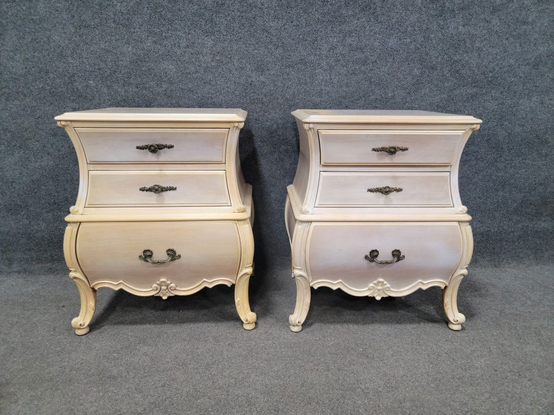 Pair Of Italian Bombe Nightstands (1 of 4)