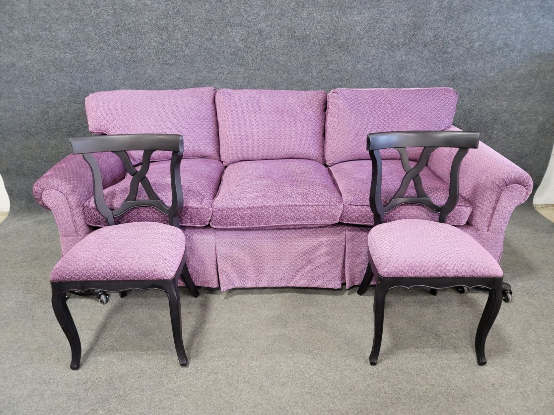 Purple Sofa + Chairs (1 of 3)