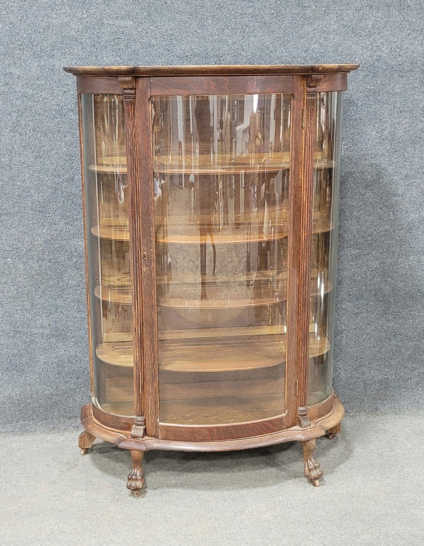 Oak China Closet (1 of 6)