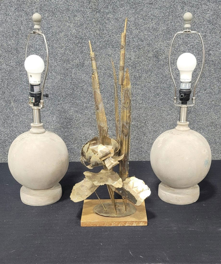2 Modern Lamps + Modern Jere Style Sculpture (1 of 2)