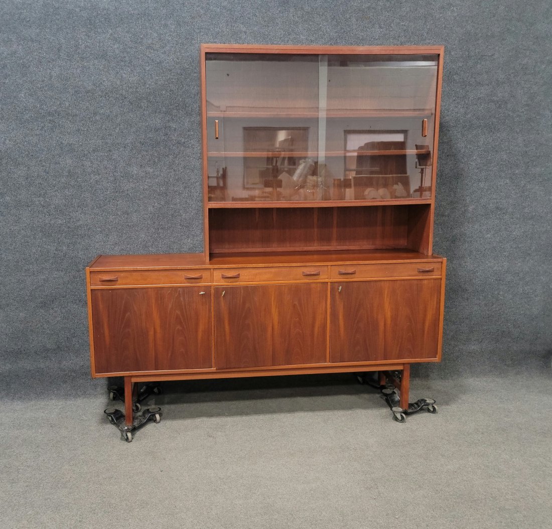 Made In Denmark Sideboard w/ Curio Top: 75h, 72.5w 16.75d -
