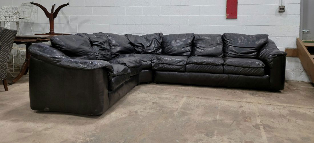Leather Emerson Sectional: -