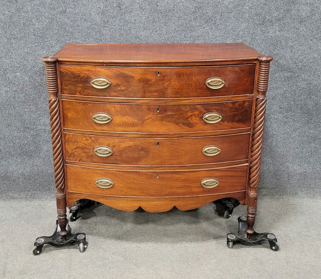 Early 19th Century Bow Front Chest (1 of 4)