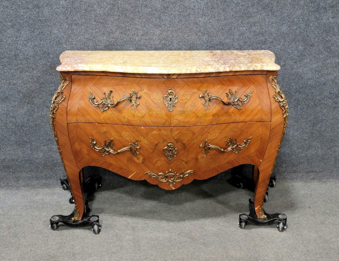 Two Drawer French Bronze Mounted Bombay Commode (1 of 6)