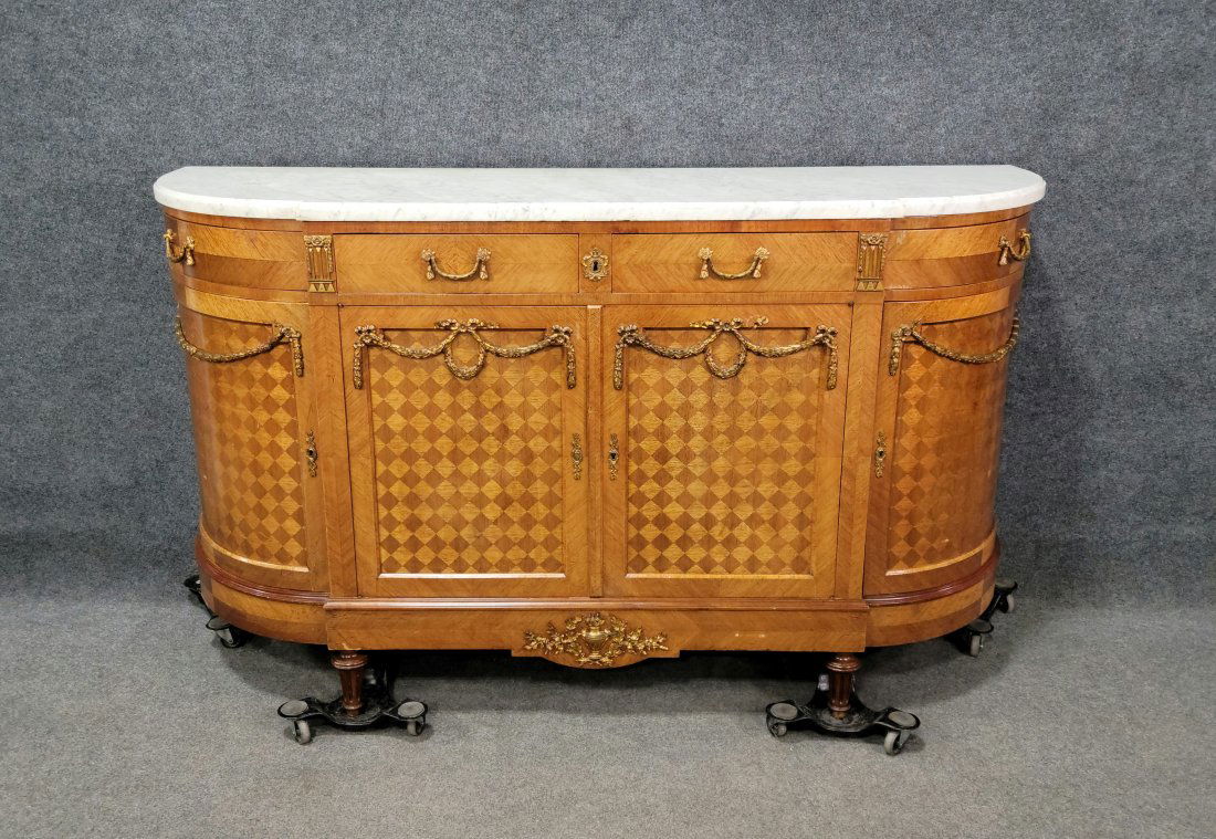 Marble Top Palasace Commode: 42"H, 72"W, 20.25"D
