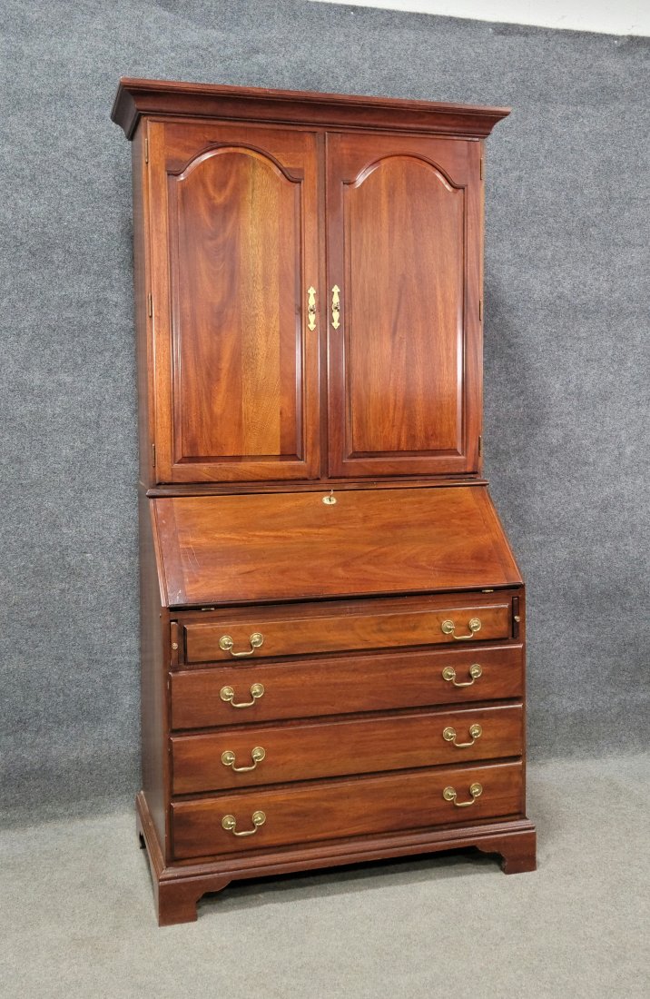 Mahogany Secretary Desk: 81"H, 42"W, 21"D